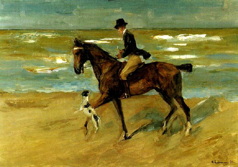 Max Liebermann ryttare vid havsstranden oil painting image